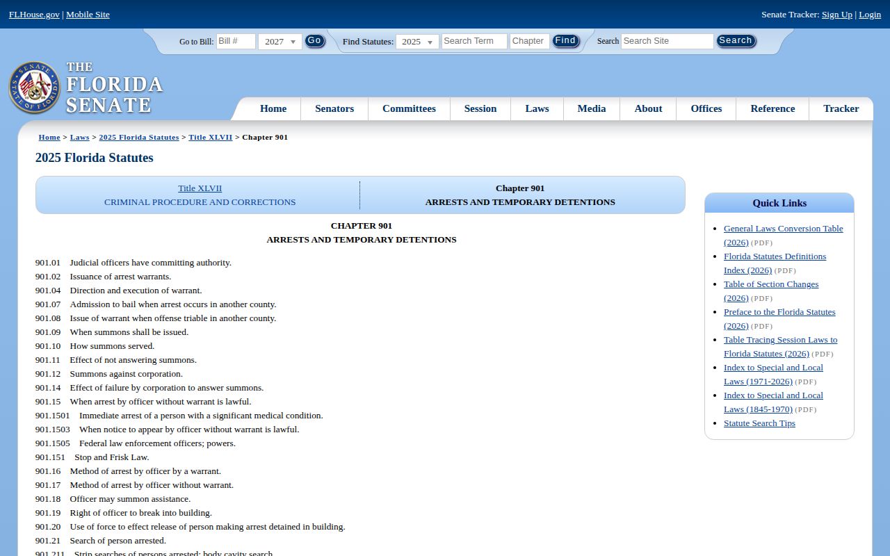 Florida Statutes section 901.43 booking photograph removal provisions